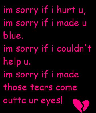 Sorry Myspace Comments