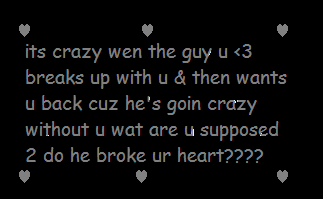 Broken Heart Myspace Comments