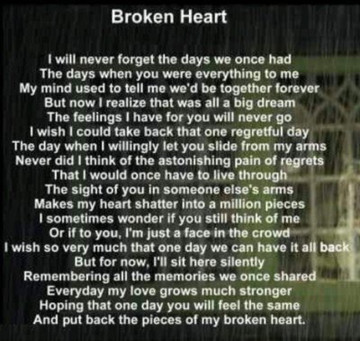 Broken Heart Myspace Comments
