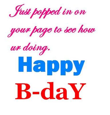 Happy Birthday Myspace Comments